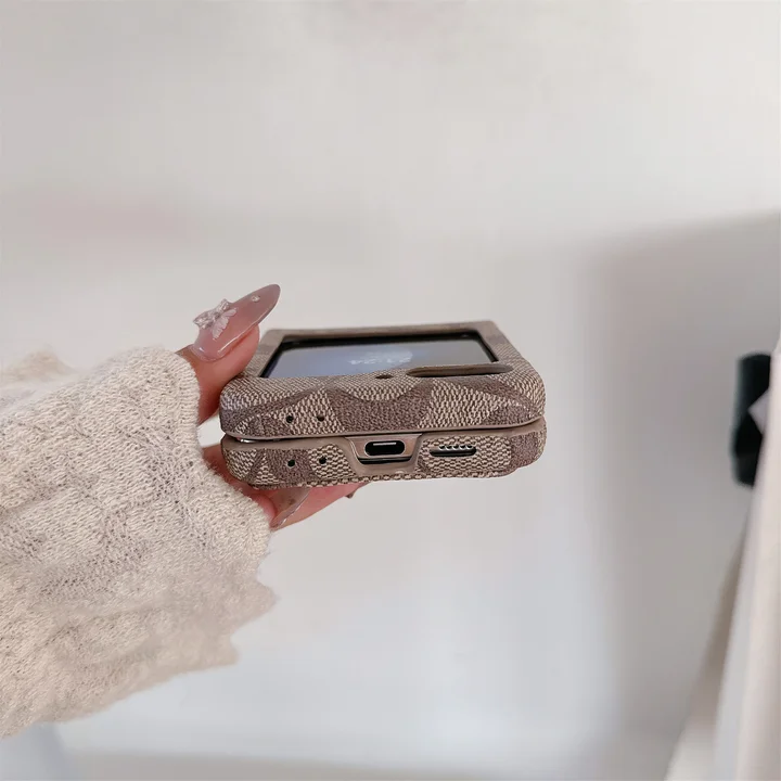 coach card - holder fold - over flip iphone case