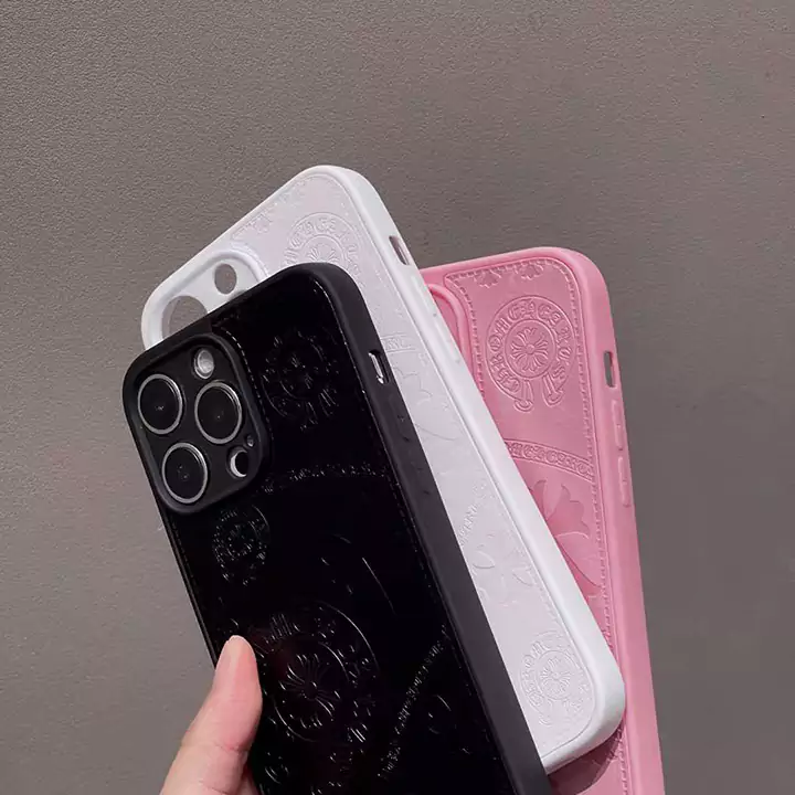 chrome hearts black white pink classic pattern iphone case