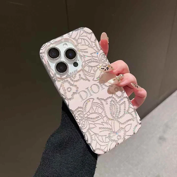 dior floral language gold - silver - platinum glitter iphone case