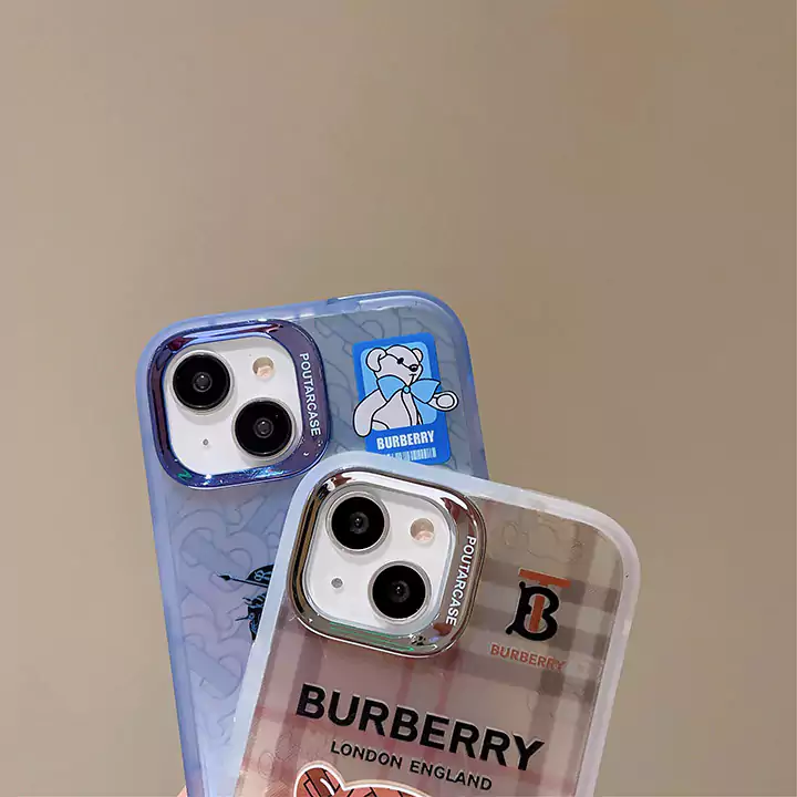 burberry semi-transparent bear iphone 16/16pro/pro max case