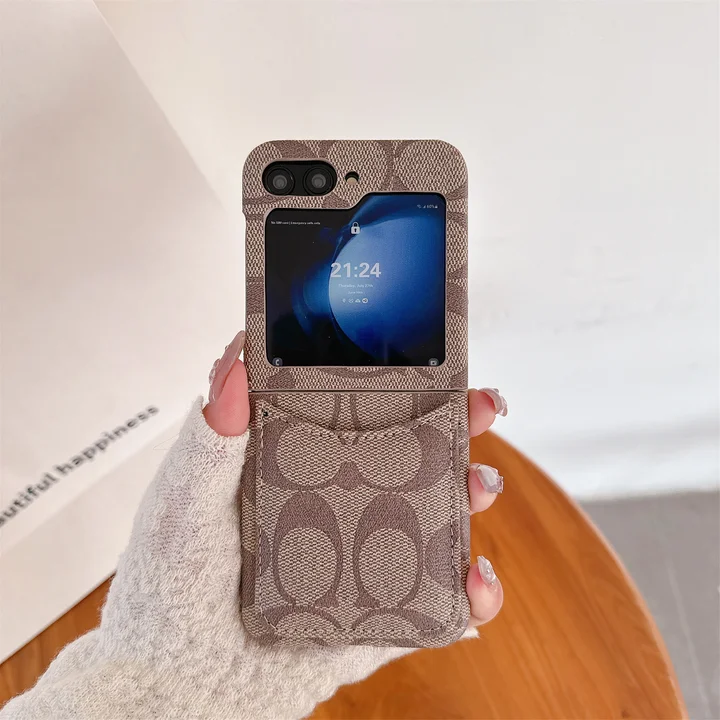 coach card - holder fold - over flip iphone case