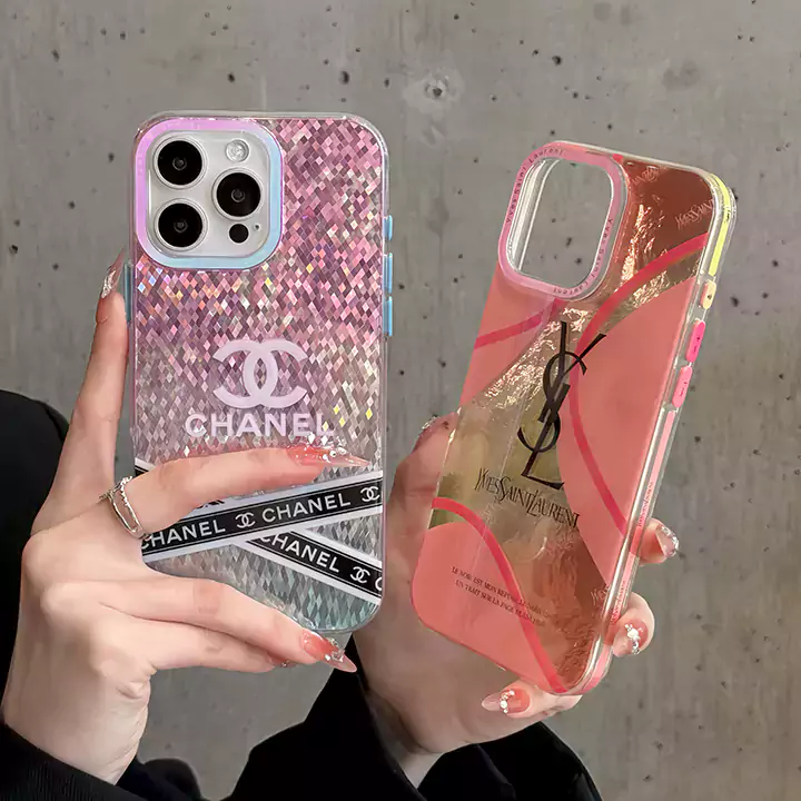 chanel pink - blue gradient quilted iphone case
