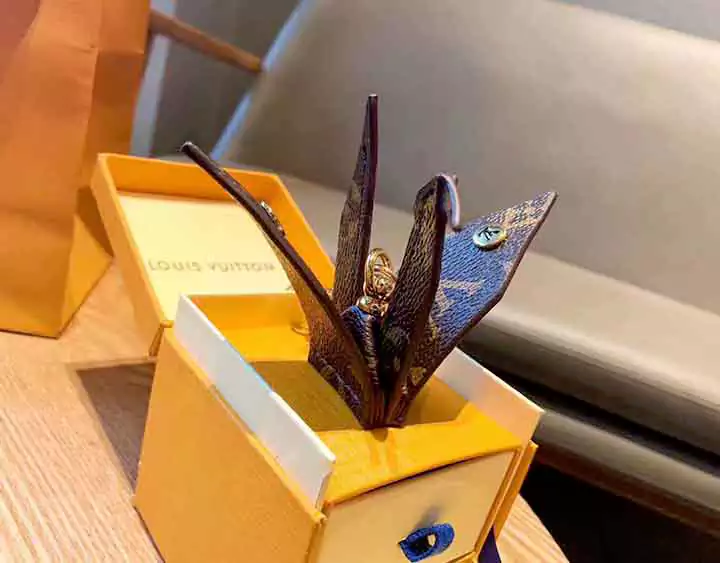 Louis Vuitton origami crane keychain