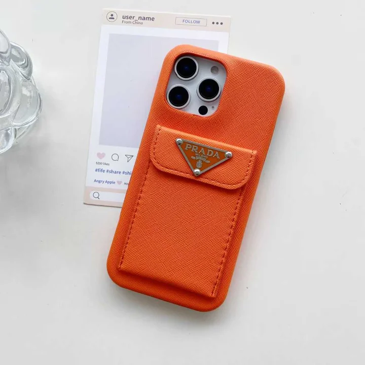 prada cross - grained cardholder half - cover iphone case