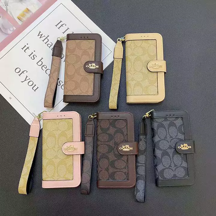 coach premium wallet style card holder iphone case