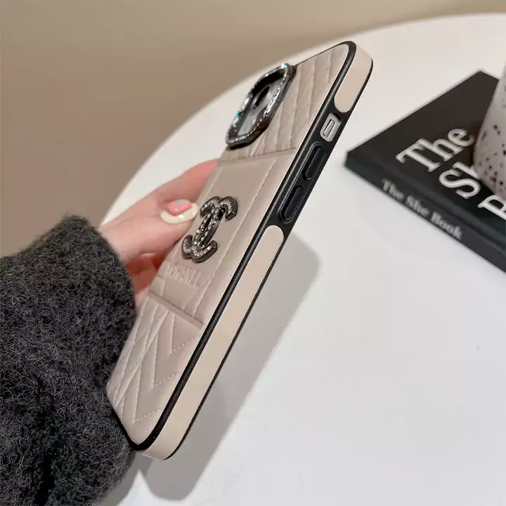 chanel limited - edition quilted embossed iphone case with diamond - adorned camera lens