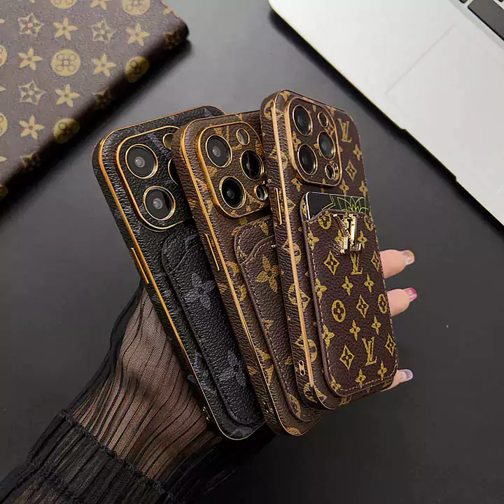 louis vuitton metal logo cardholder electroplated iphone 16/16pro/pro max case