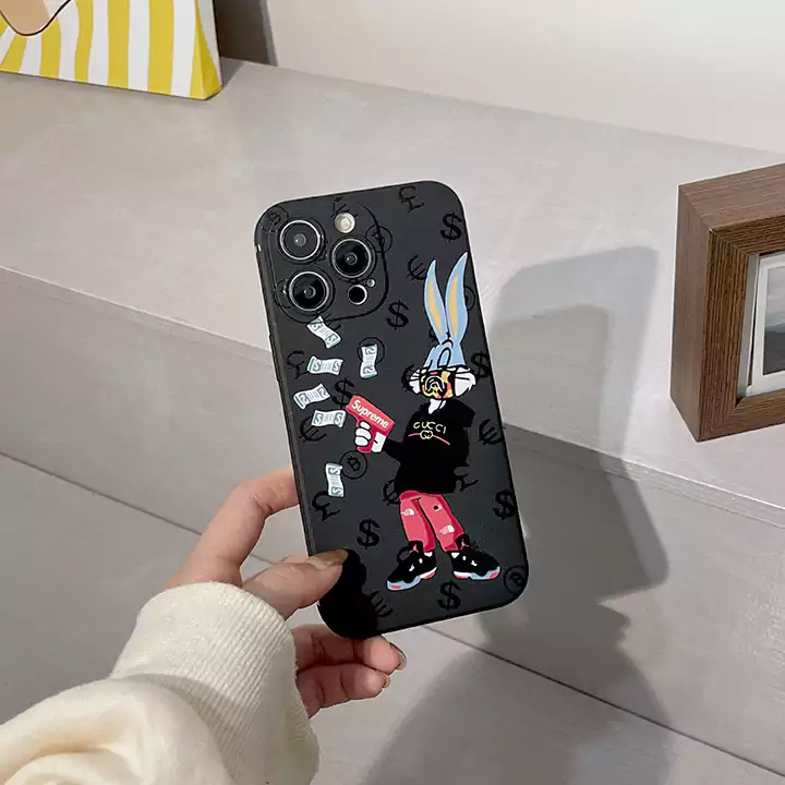 black - themed supreme x louis vuitton co - branded bugs bunny & the simpsons iphone case