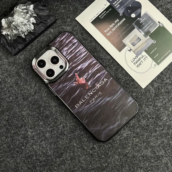  sterling silver plated balenciaga iphone 15/15pro case