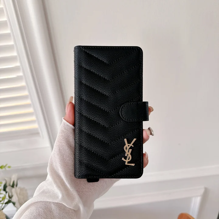 magnetic v shaped embroidered wrist leather ysl iphone case
