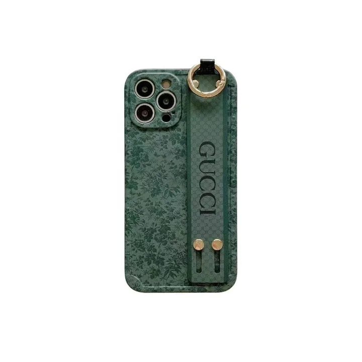  green gucci wrist strap iphone 16/16pro case