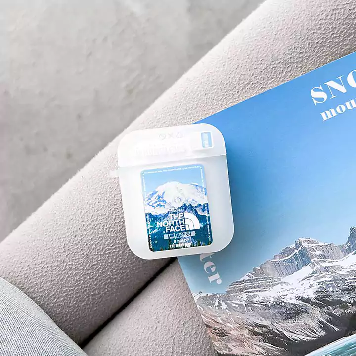 The North Face logo & snow mountain AirPods case
