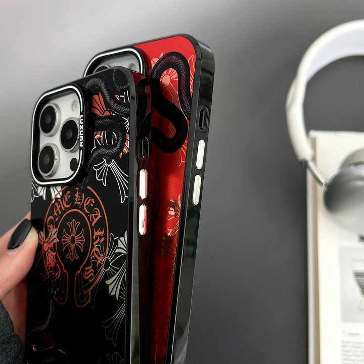 chrome hearts snake motif iphone case