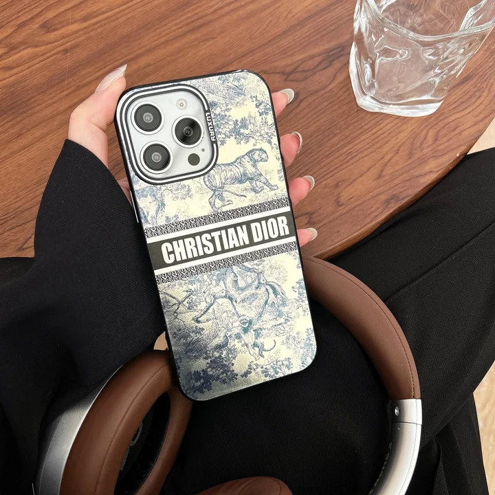  classic dior print iphone 14/14pro case