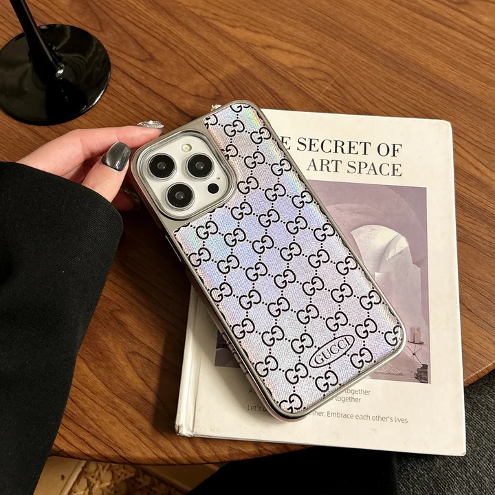 gucci holographic mini-logo iphone 16/16pro/pro max case