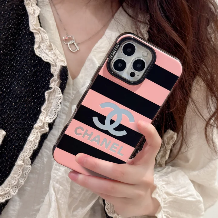 CHANEL striped phone case