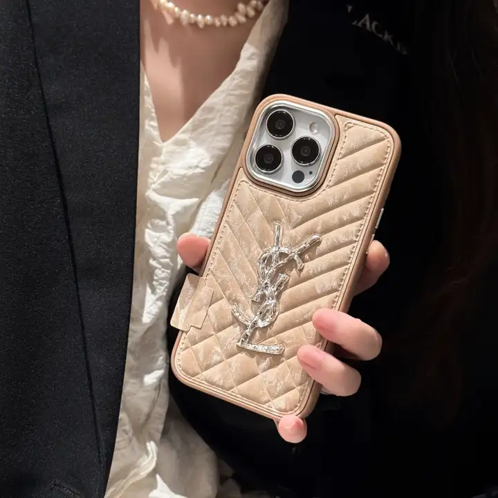 ysl multi-color crystal snow velvet iphone 16/16pro/pro max case
