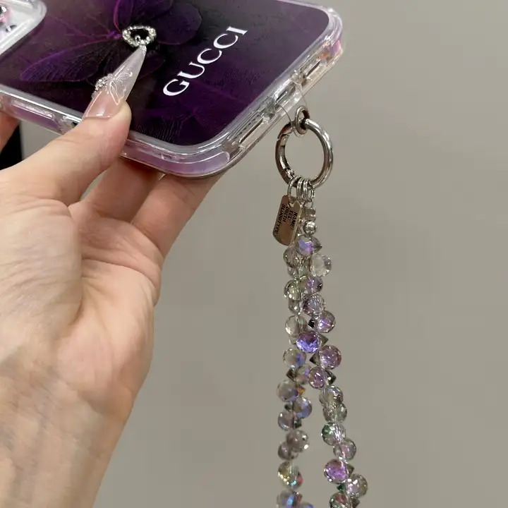 gucci teardrop crystal purple butterfly iphone 16/16pro/pro max case