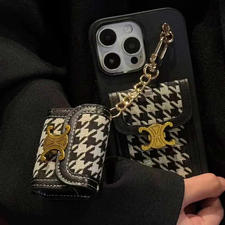 celine classic pattern cardholder airpods case iphone 16/16pro/pro max case