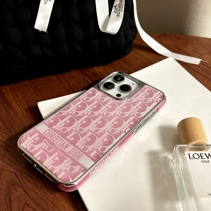 dior pink white all-over logo iphone 16/16pro/pro max case