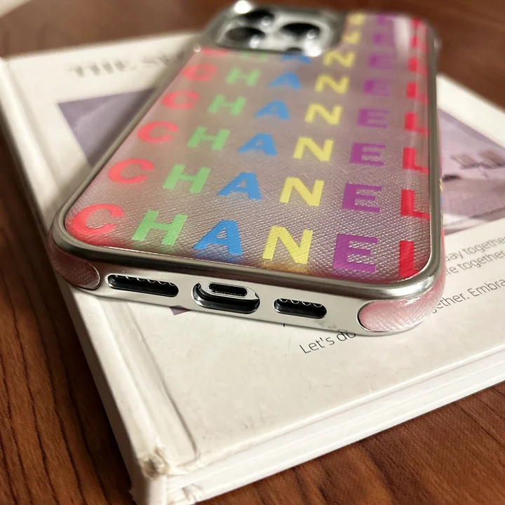 chanel colorful letter logo iphone 16/16pro/pro max case