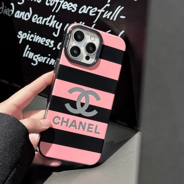 CHANEL striped phone case