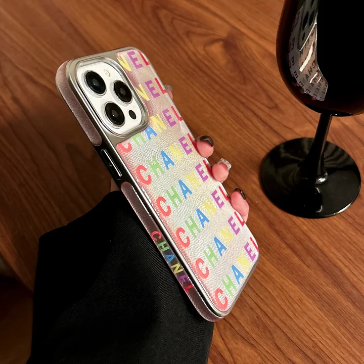 chanel colorful letter logo iphone 16/16pro/pro max case