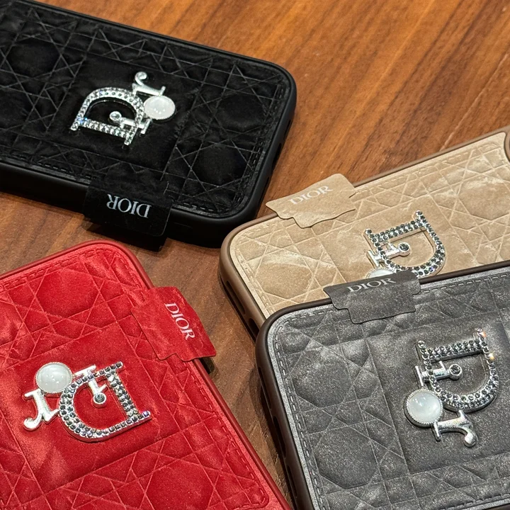 Dior snow velvet silver iPhone case