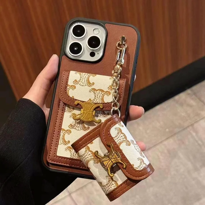 celine classic pattern cardholder airpods case iphone 16/16pro/pro max case