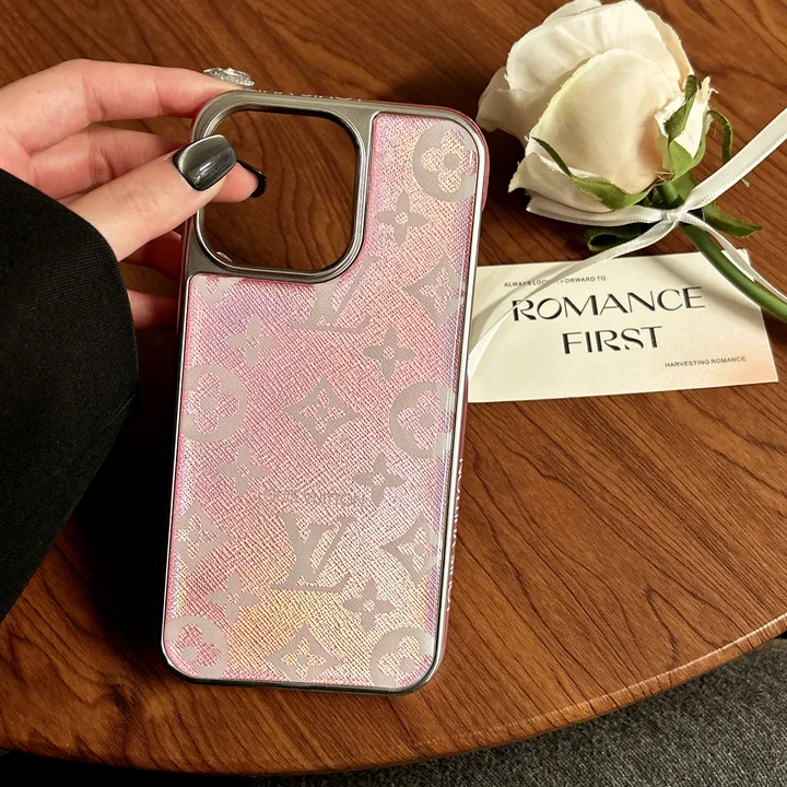 louis vuitton white pink gold monogram iphone 16/16pro/pro max case