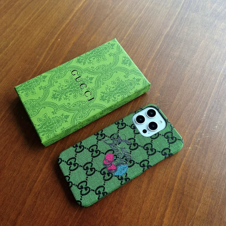 gucci green fabric cherry kitten iphone 16/16pro/pro max case