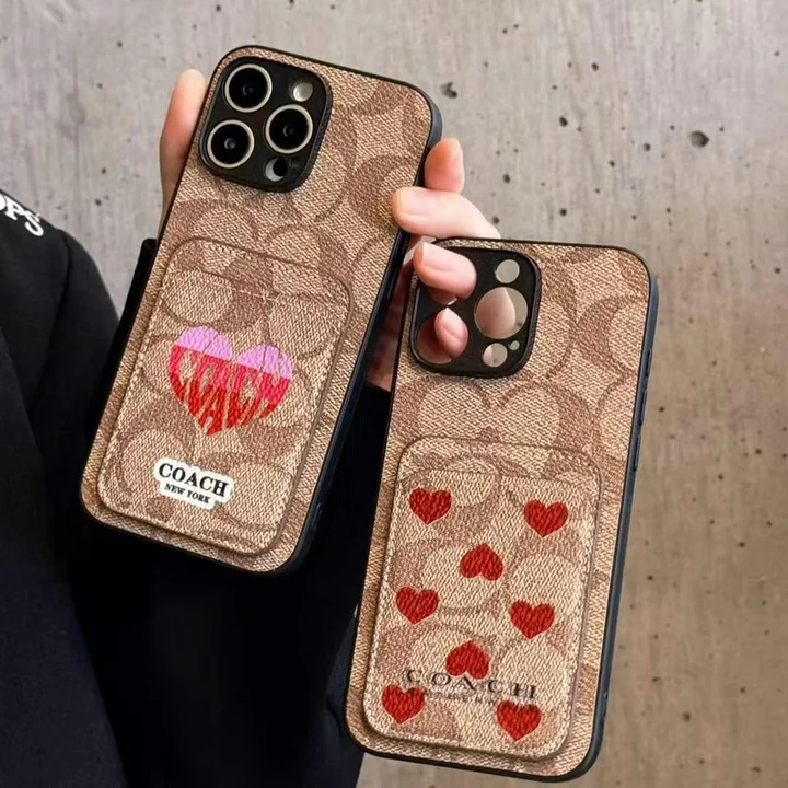 coach unicorn hearts cardholder iphone 16/16pro/pro max case