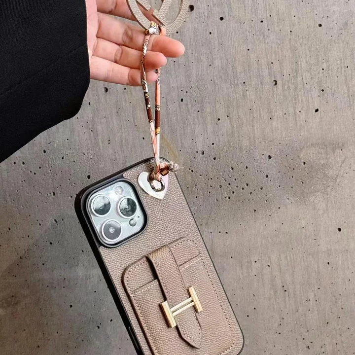 Hermes solid color phone case，Hermes leather phone case