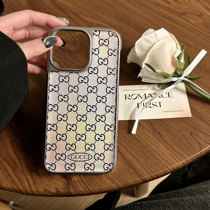 gucci holographic mini-logo iphone 16/16pro/pro max case