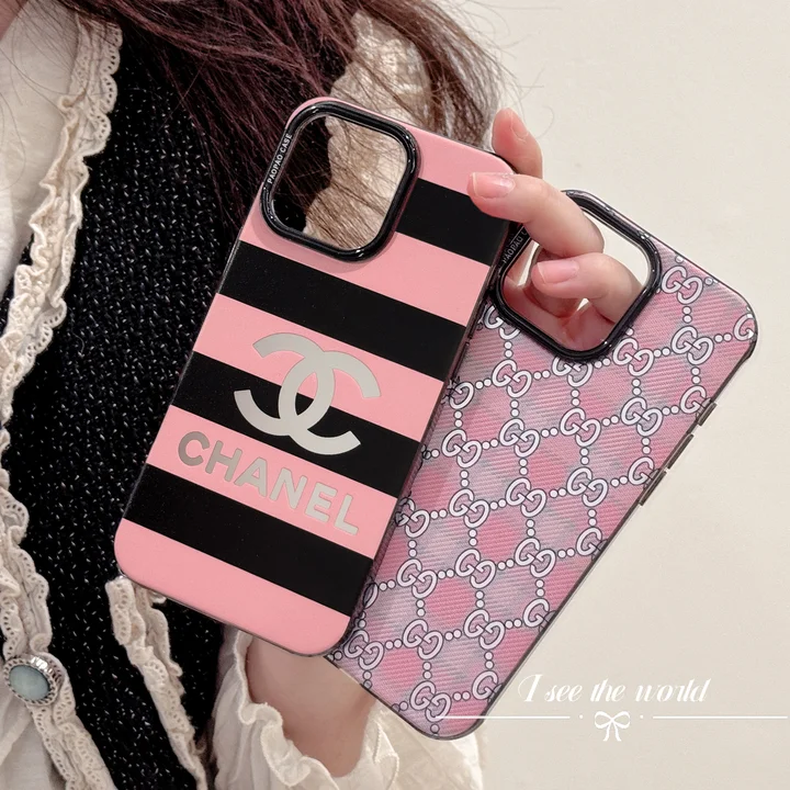 CHANEL striped phone case